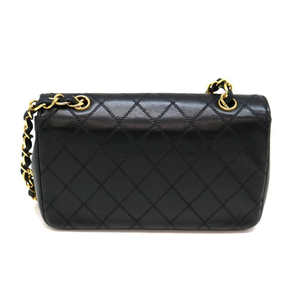 Chanel Matelasse Chain Shoulder Leather Black Gold Shoulder Bag - Picture 3 of 7